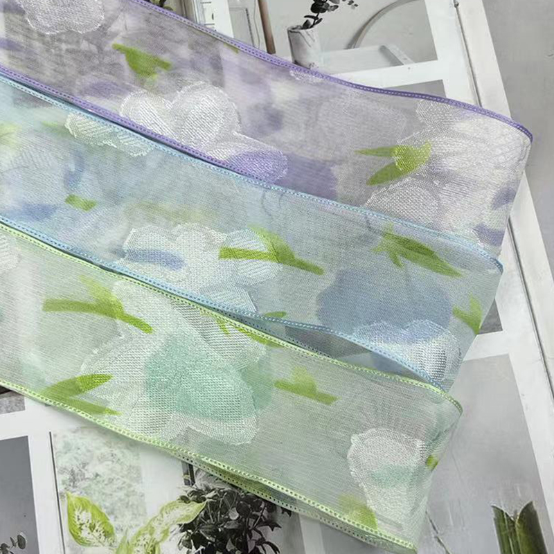 花边辅料郁金香蕾丝花边丝带妤纩织带头饰发饰发夹抓夹蝴蝶结材料