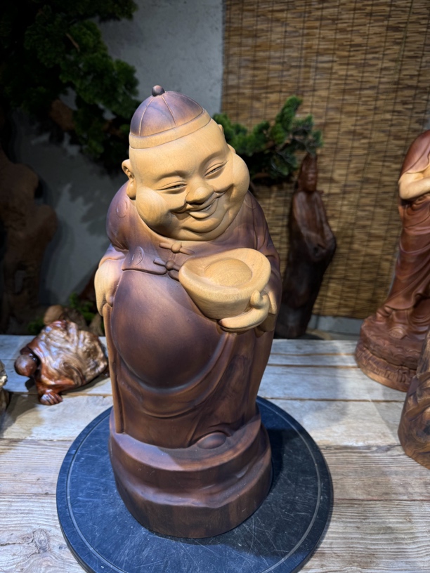 大地主香樟木家居茶室摆件