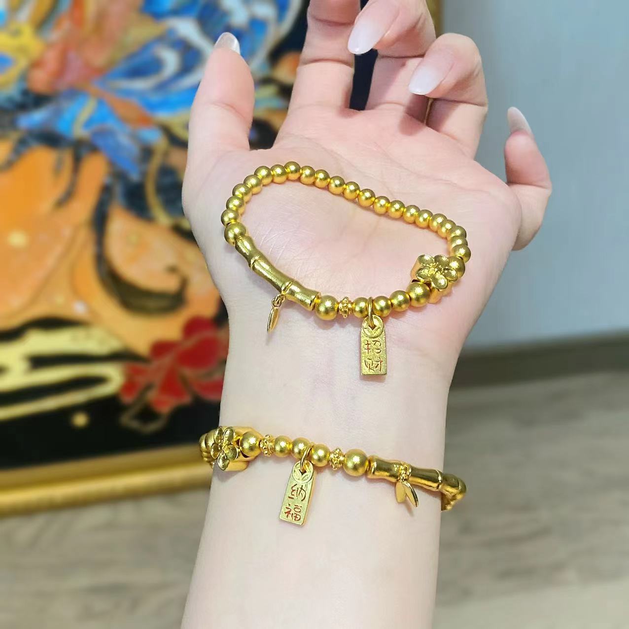 铜合金手链 【节节高升桃花手链】137