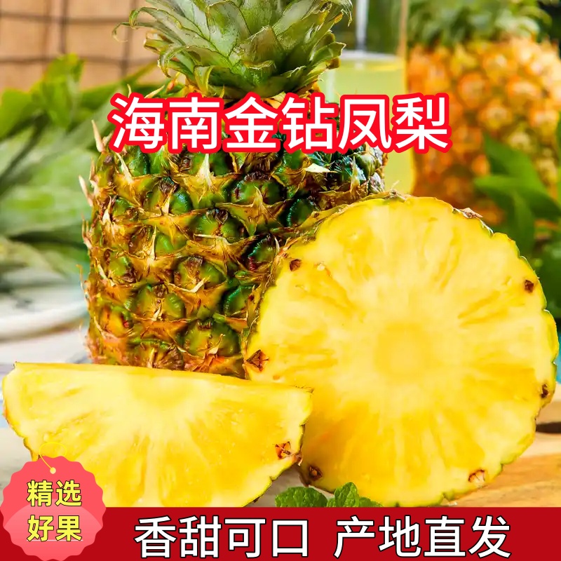 【金钻凤梨】正宗海南金钻凤梨新鲜当季清甜多汁产地直发商品图