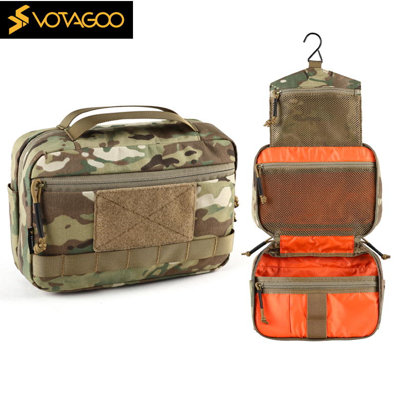VOTAGOO 旅行洗漱包杂物包战术小包扩展附件装备包魔术贴包带挂钩