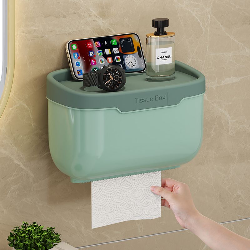 免打孔厕所放纸盒装纸抽纸盒卫生间纸巾盒防水卫生纸置物架纸巾架