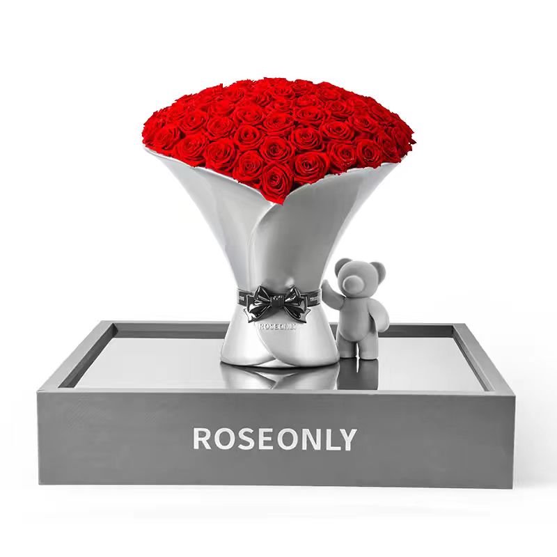 ROSEONLY诺誓稳稳永生玫瑰花繁花手捧高级定制礼物