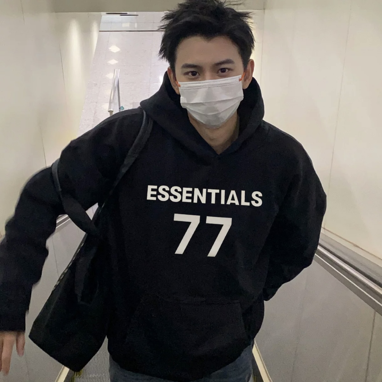 复线ess-第七季重磅美式77字加绒情侣连帽卫衣男女同款