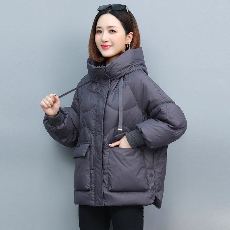 连帽韩版洋气保暖时尚轻薄秋冬显瘦棉服女2023年新款潮装羽绒棉衣