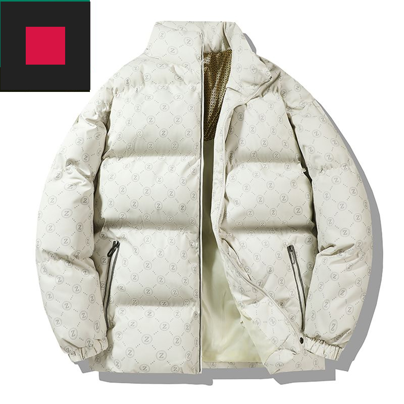 时尚加厚韩版冬季黑金羽绒棉服男士立领面包服宽松石墨烯保暖棉衣