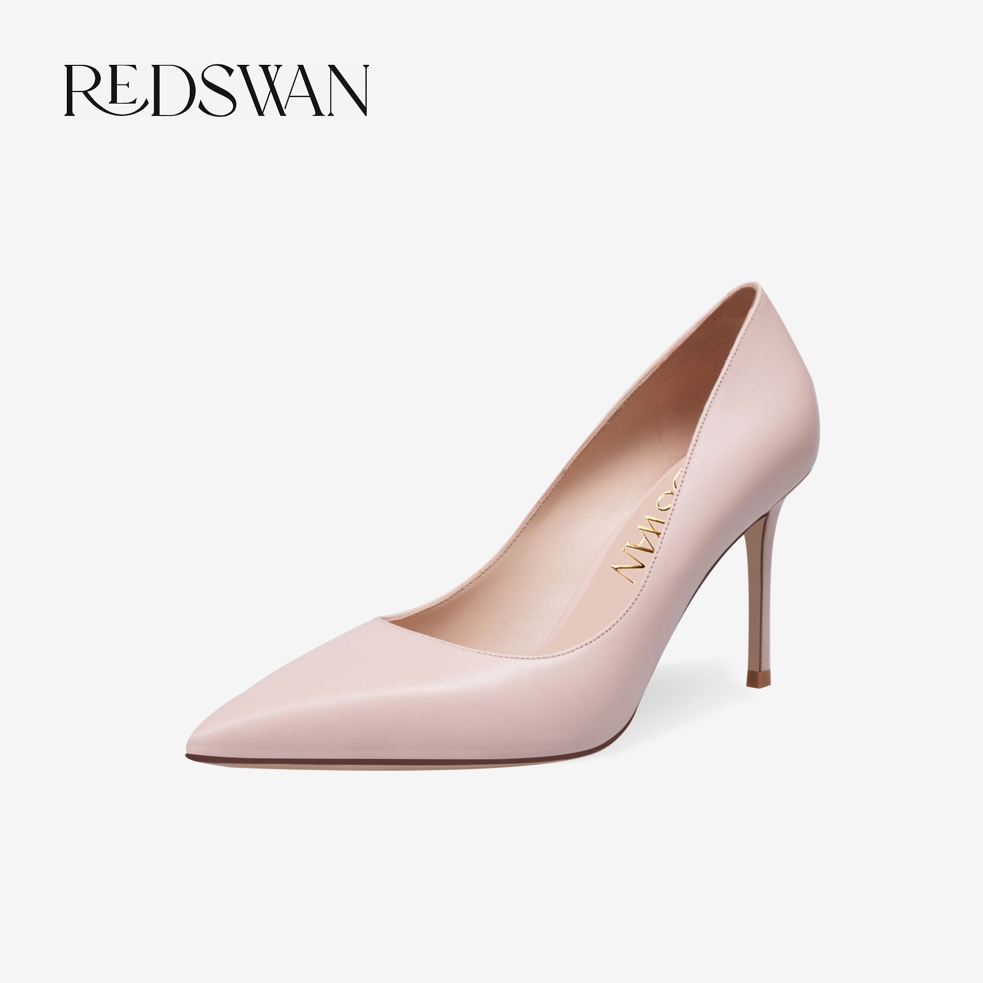 【杨红霞专属】REDSWAN 浅口高跟鞋气质百搭不累脚性感细高跟裸粉色