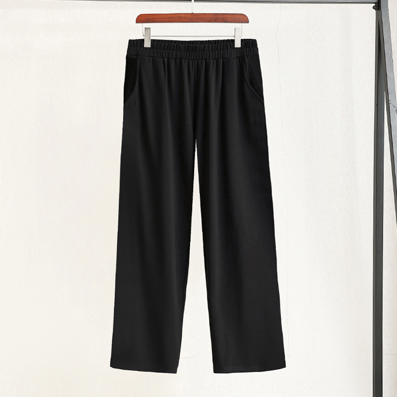 24615K高腰长裤梨型身材直筒裤春秋胖mm大码女装百搭显瘦裤子女裤