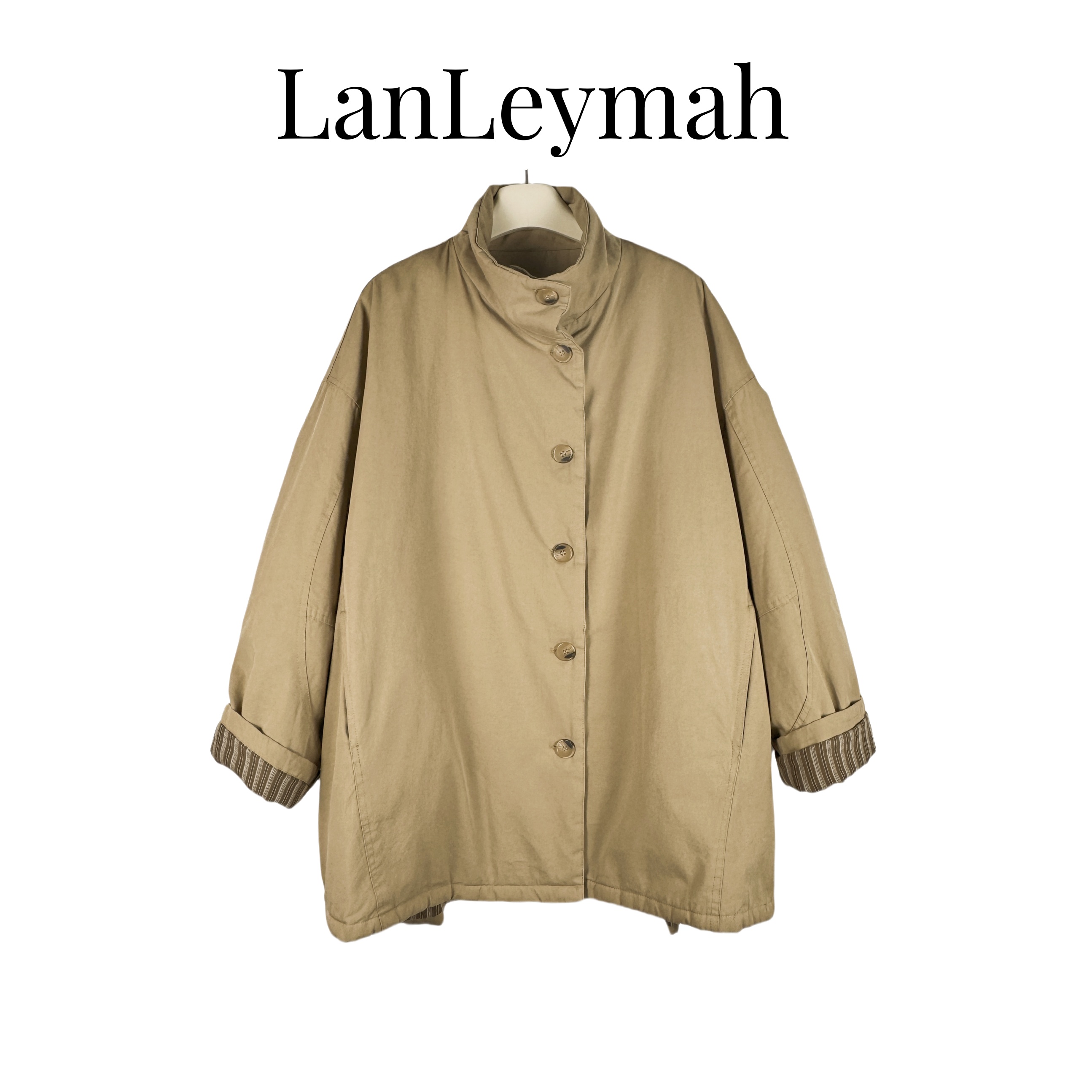 LanLeymah【A版棉服】中长款慵懒宽松大版休闲风大版棉衣冬季