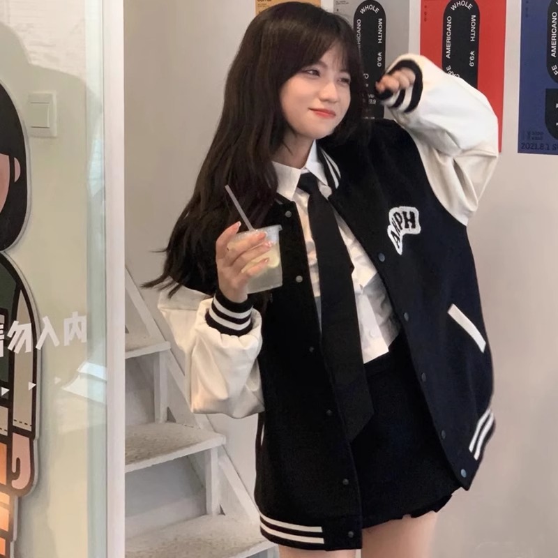 棒球服女2024春夏季小个子休闲韩版宽松百搭学生薄款外套时尚美式