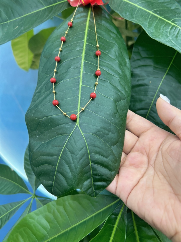 含辰砂工艺品2405280072 HN 朱砂满天星项链