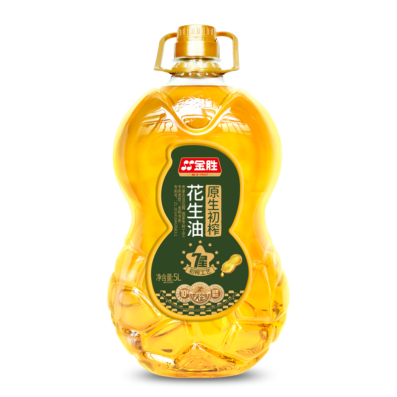 【源头厂家鲜榨】金胜原生初榨花生油5L/桶  古法初榨食用油