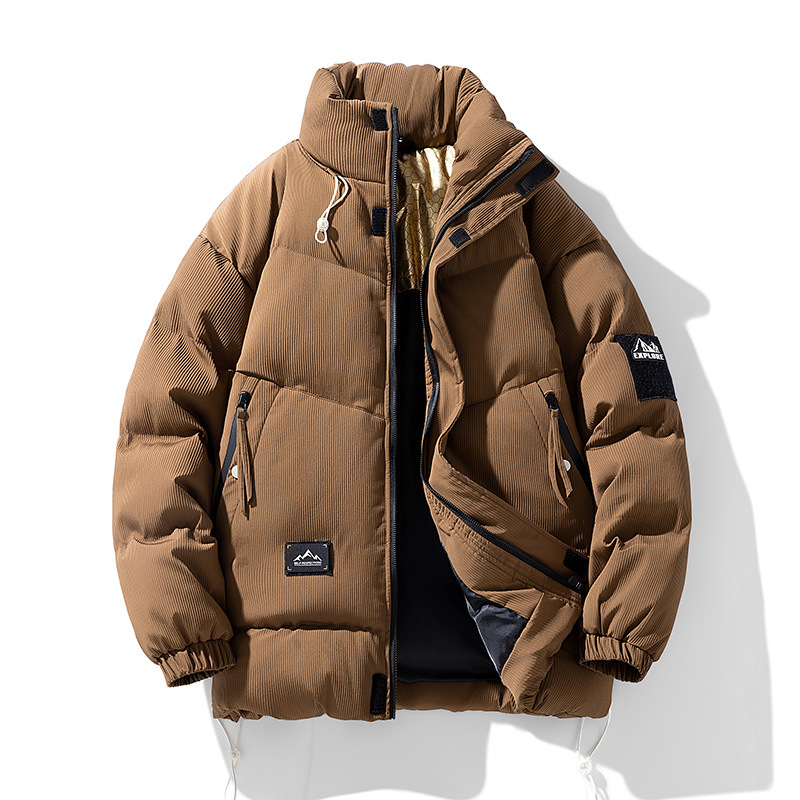 冬季男石墨烯自热棉衣加肥加大码加厚服棉袄面包服立领外套WT27