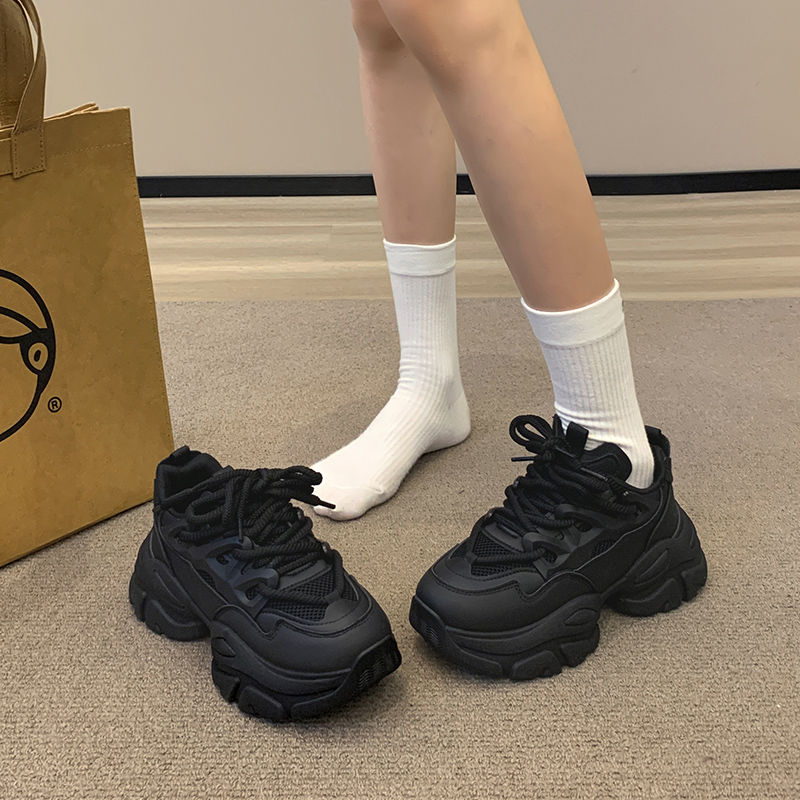 老爹鞋女夏季新款网红黑色春夏韩版厚底运动休闲跑步鞋春秋百搭潮