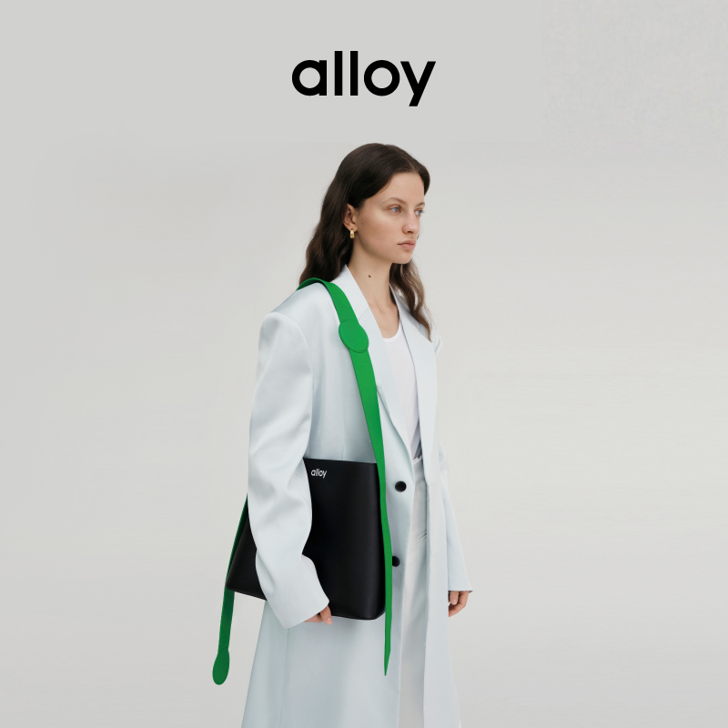 alloy彩带包阿乐乙头层牛皮单肩斜挎百搭高级轻奢撞色休闲时尚