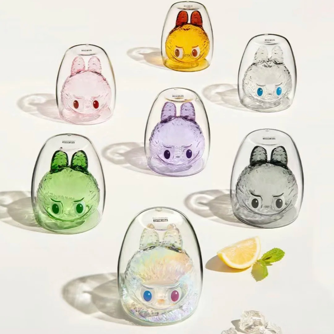 拉布布杯子CHEERS系列双层玻璃杯盲盒正品