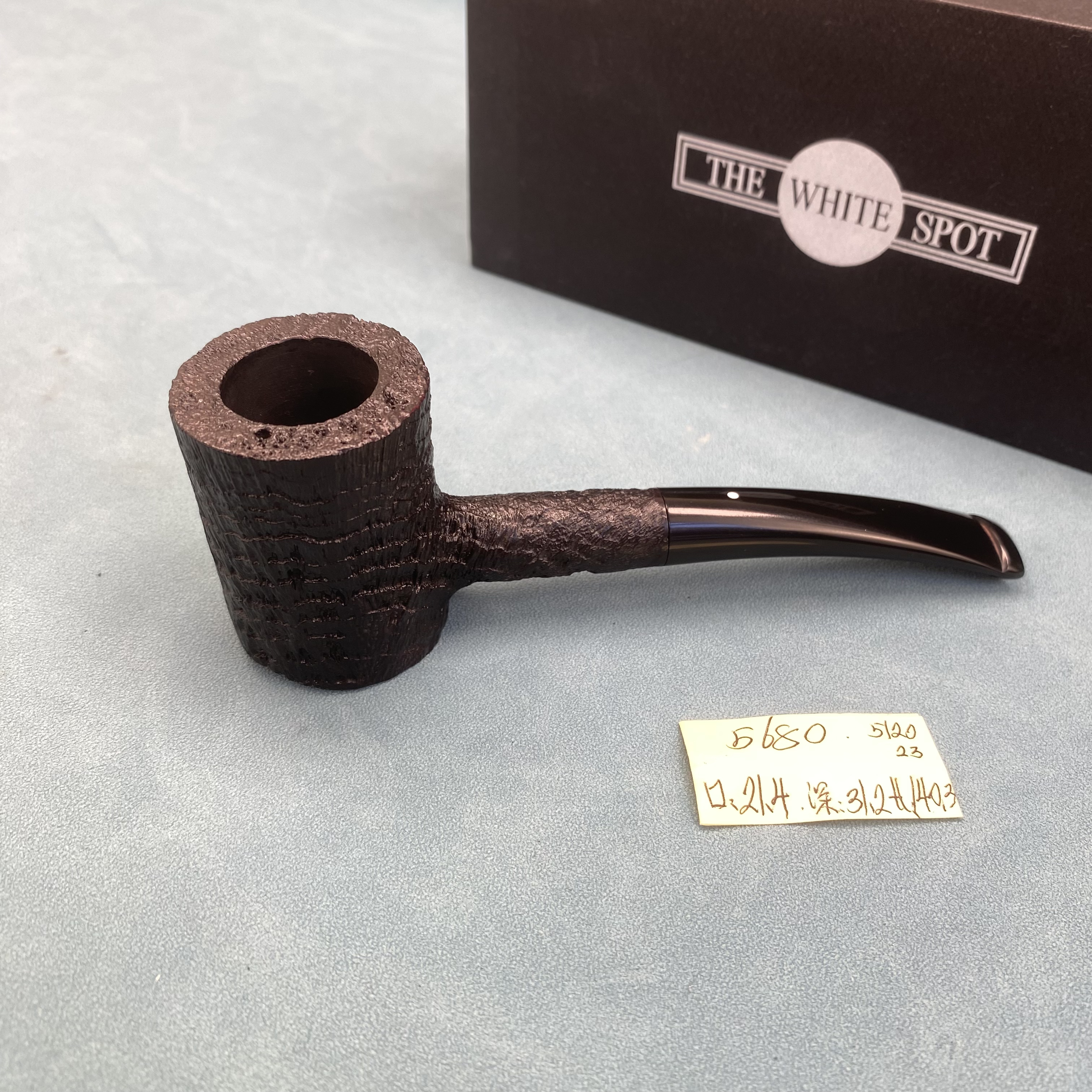 英国THE WHITE SPOT黑色喷砂shell系列5120锤子石楠木烟斗