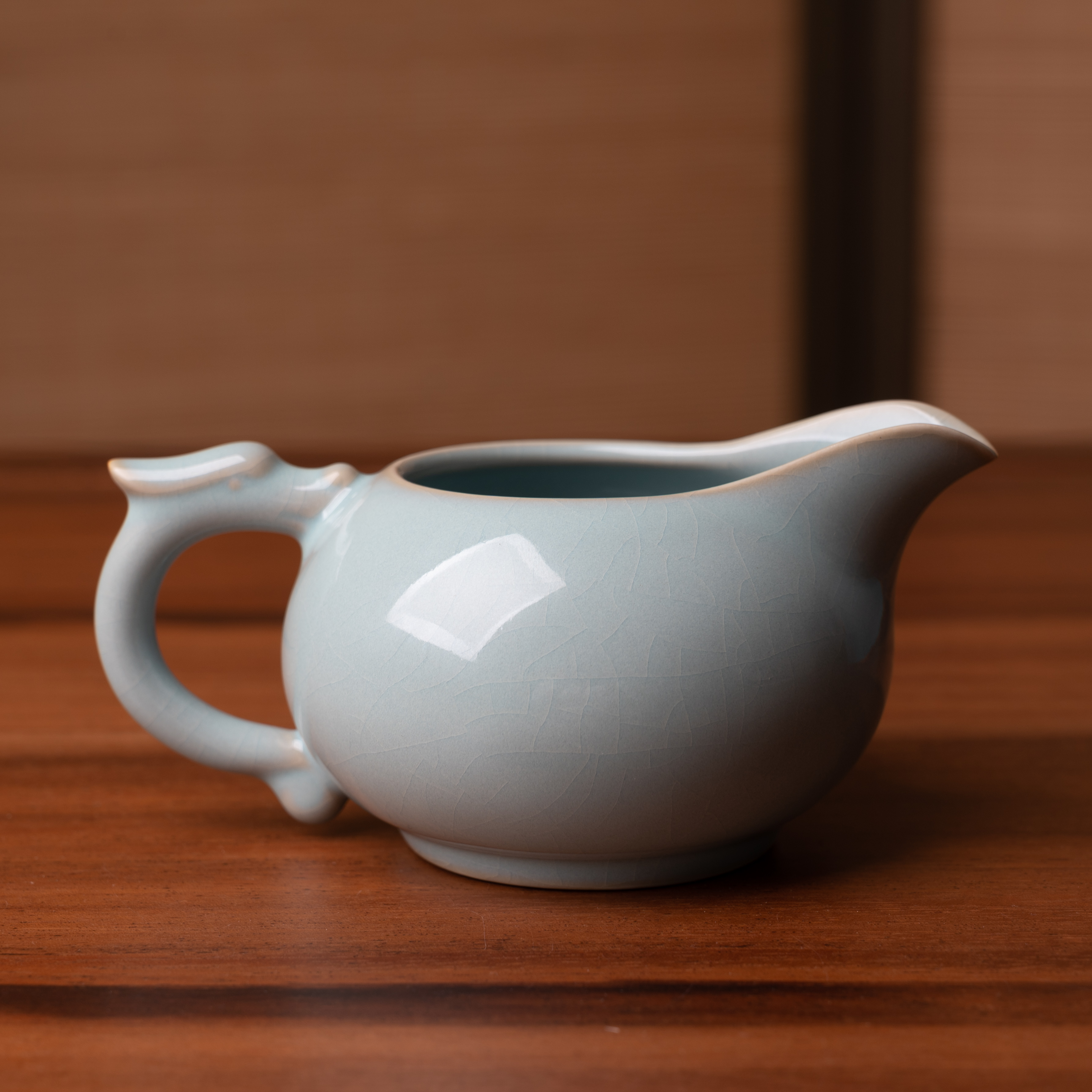 运圈支钉游龙公道天青月白200cc玛瑙釉原矿汝州汝窑汝瓷茶具分茶