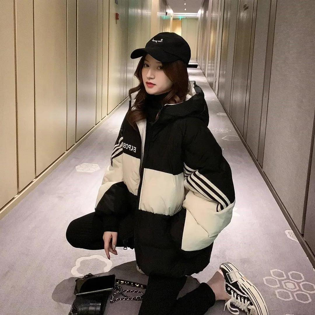 新款羽服女2023新款韩版宽松衣女短款减龄面包服袄女潮ins冬