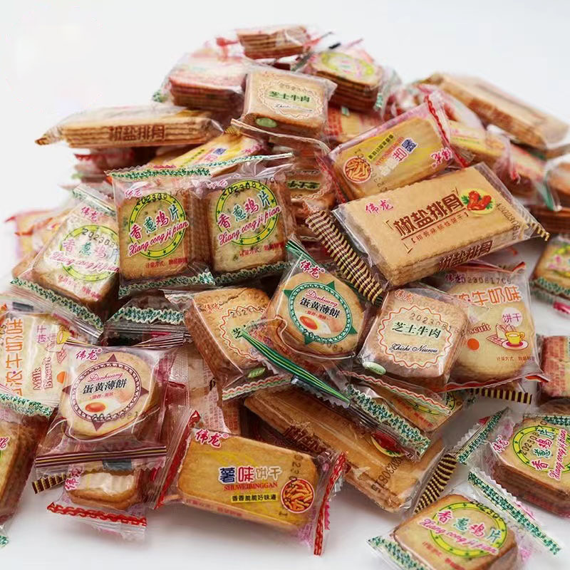 饼干香葱鸡片薄脆薄饼小饼干小包装多口味葱油葱香零食休闲小吃