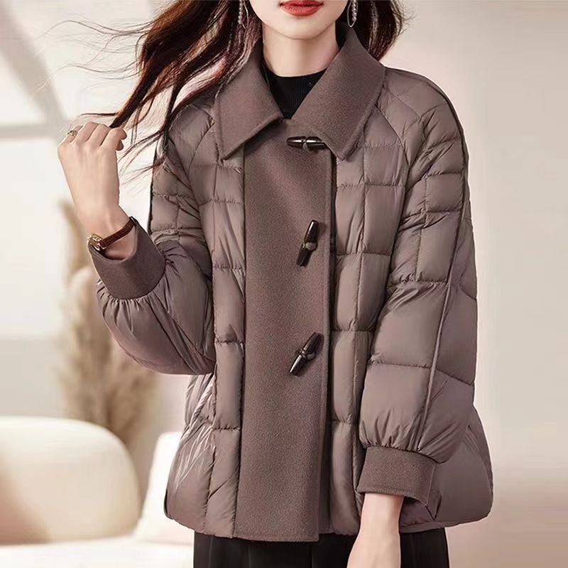 波司澄年轻妈妈冬装时尚白鸭绒羽绒服女新款中老年高贵洋气宽松外