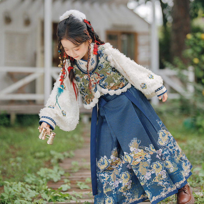 十三余儿童汉服[蛇沼鬼城-盗墓笔记联名]6-12岁童装洋气国风套装