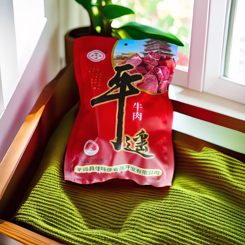 佳味斋200g*3袋平遥牛肉铝箔袋真空包装锁鲜肉质鲜嫩开袋即食大块