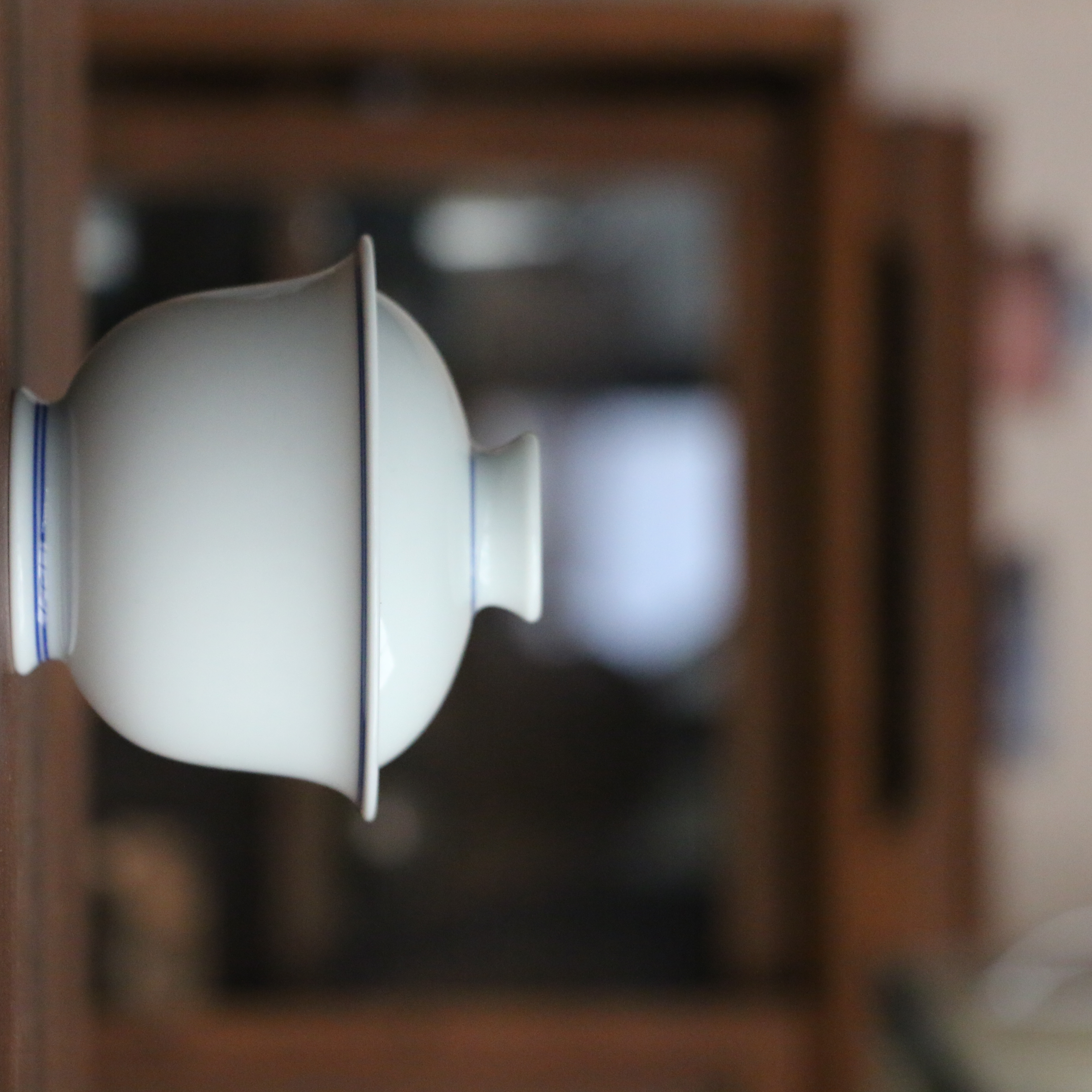 洋禾-素胎元宝盖碗100cc