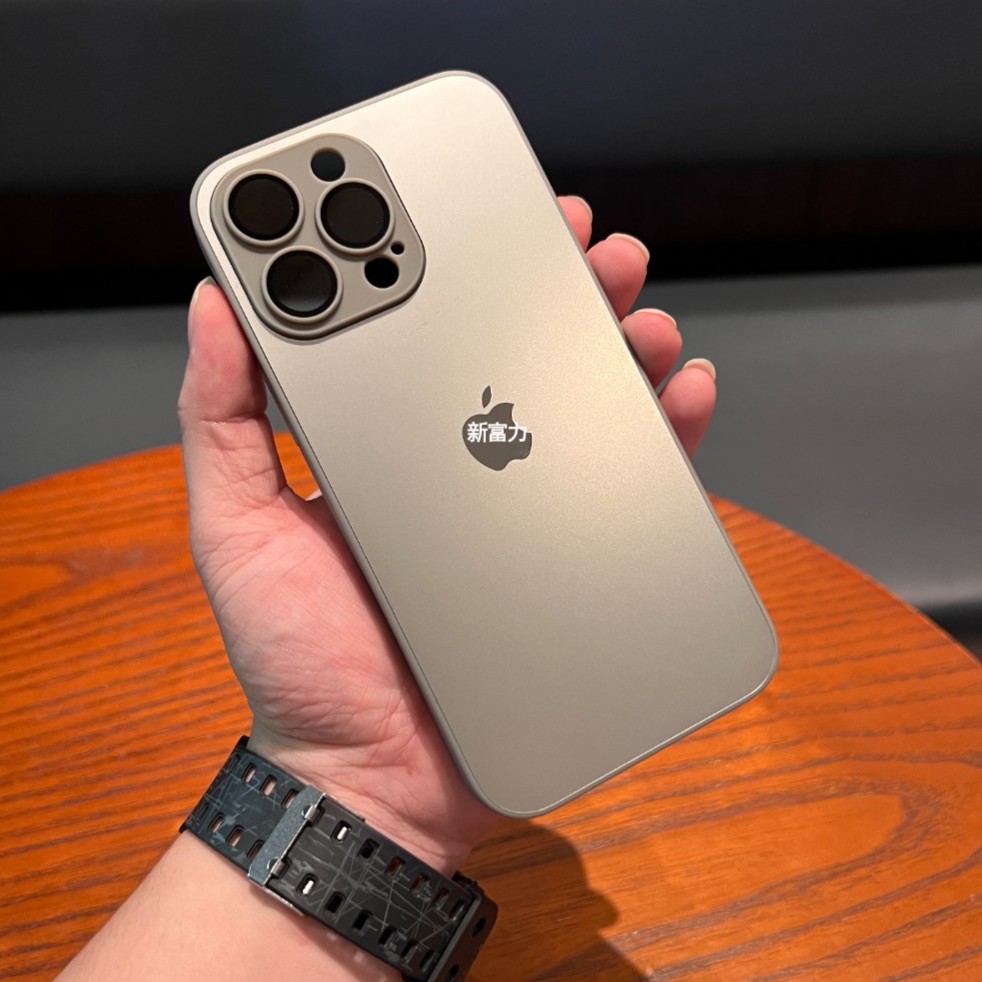 苹果15/14/13/12/AG磨砂防指纹带镜头膜iPhone15promax防摔手机壳