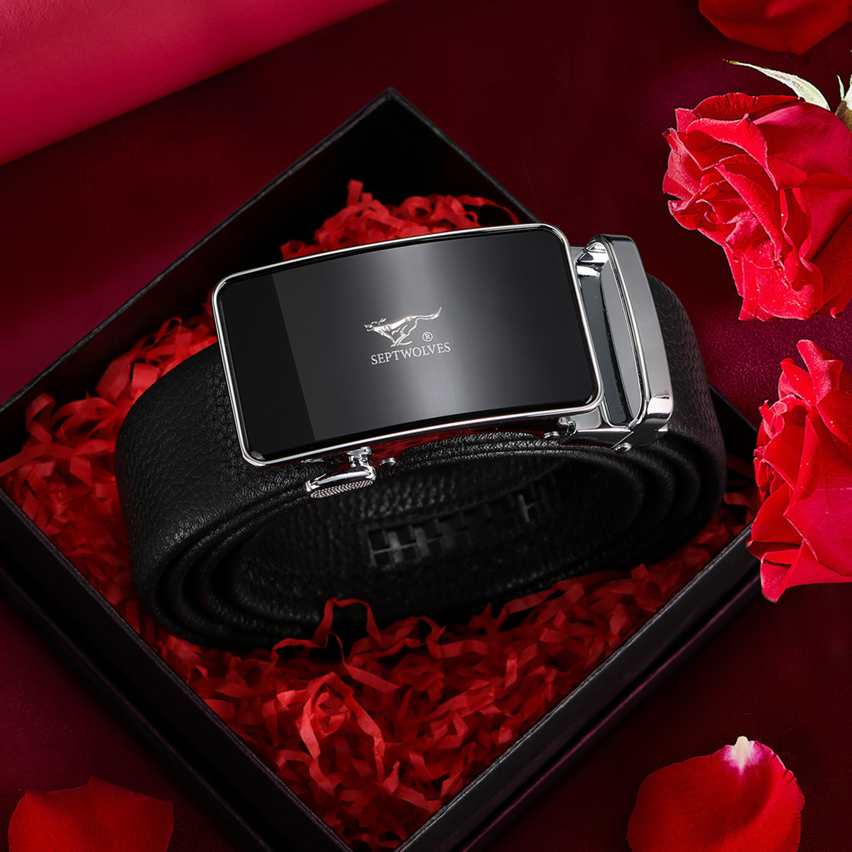 七匹狼轻奢高档皮带男士真皮2025新款高档腰带老公生日礼物裤腰带