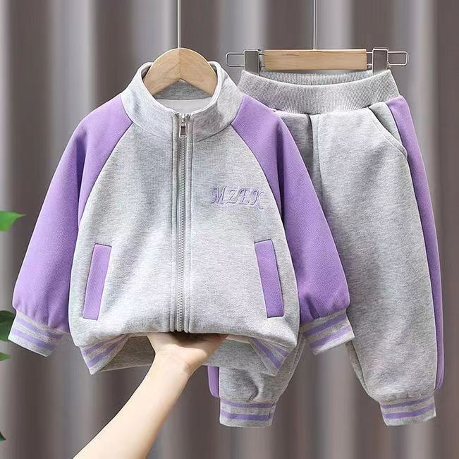 女童套装秋装2024新款洋气时髦运动小童网红炸街秋季女宝宝两件套