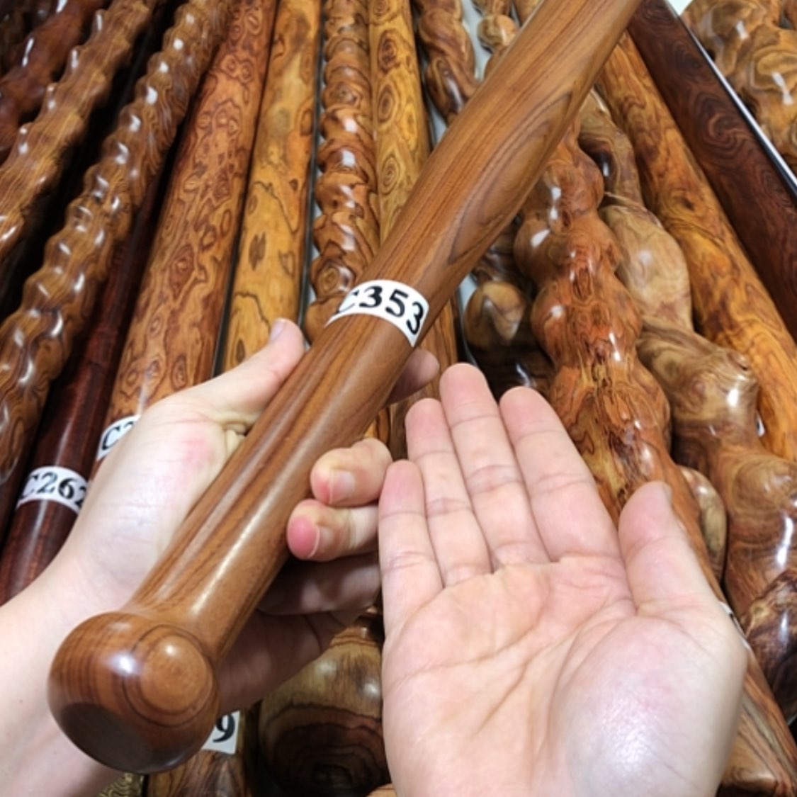 【闪购商品】黑酸枝木类成套家具胡****7非洲酸枝棒球棍长度59.5cm