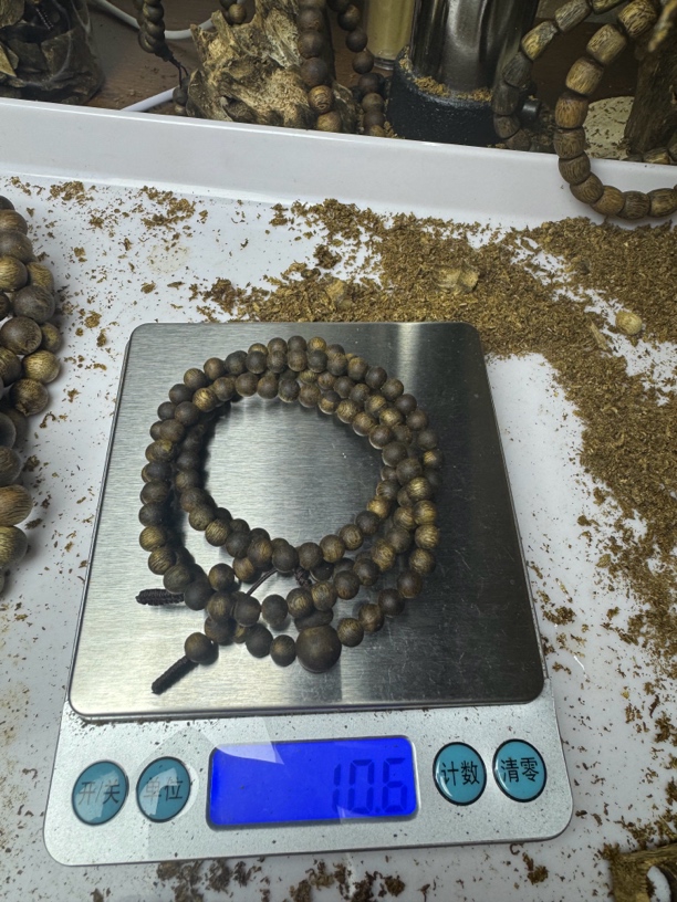 【绿奇楠沉香】佛珠多圈0.5mm10克花香蜜香果香 多样发一