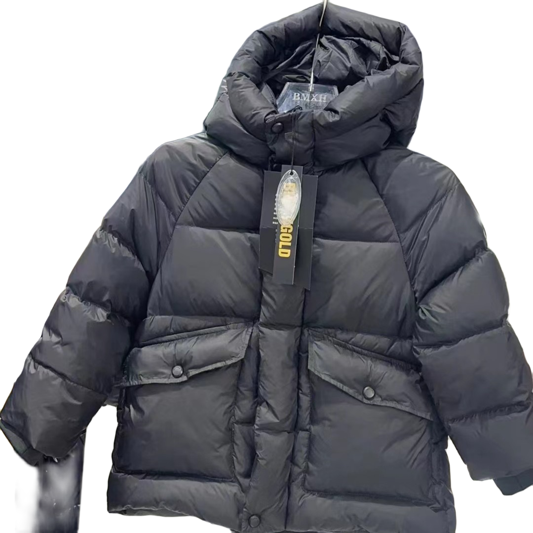 炒鸡保暖！ 儿童黑金国标90白鸭绒羽绒服