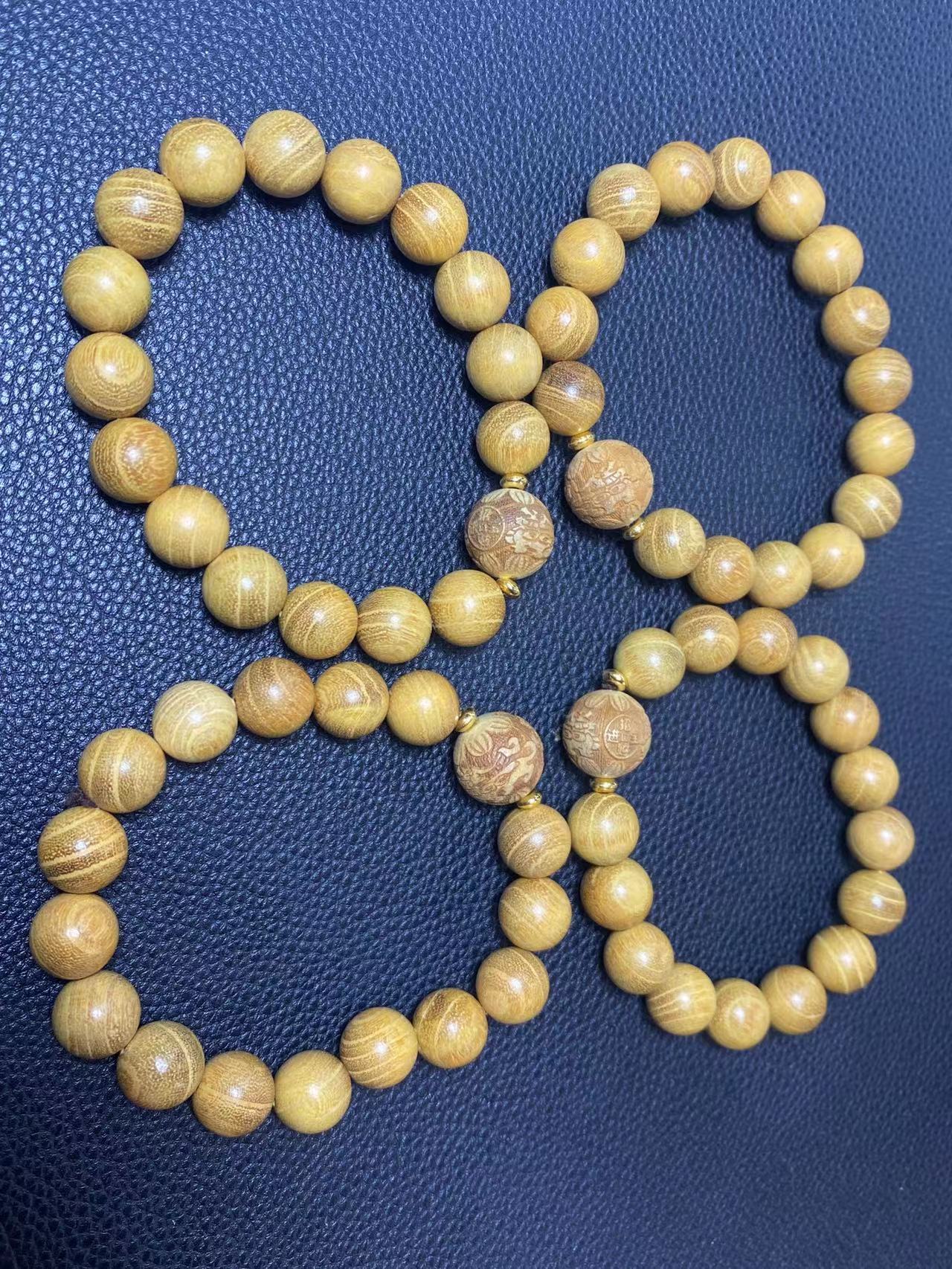 S6321（天然珠宝）天然黄金小叶紫檀（檀香木）手串-多样性只发一件