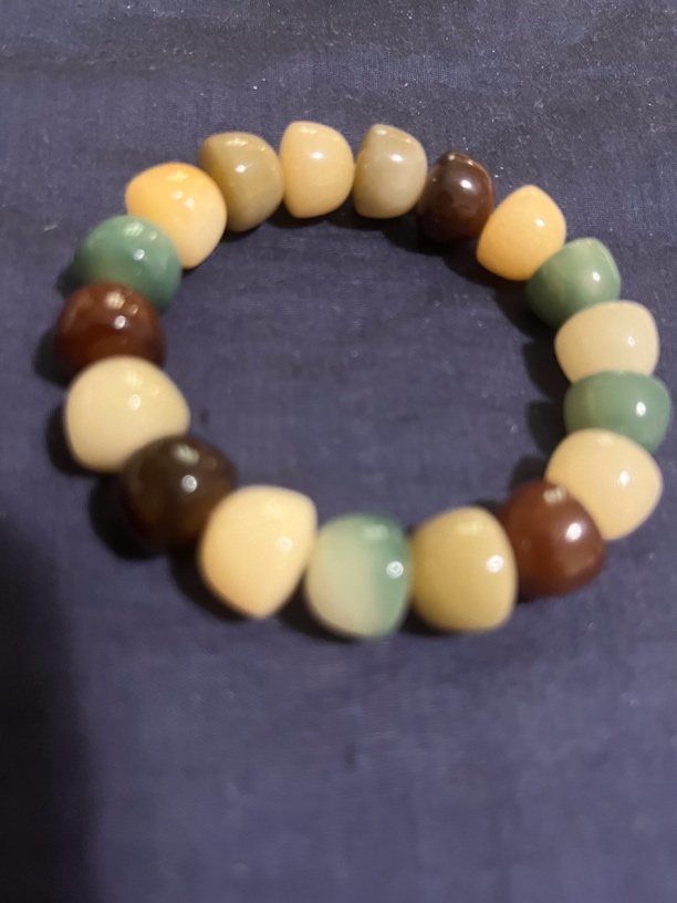 菩提根 碗造型多色手串一条 随色排列随机发 冰种料