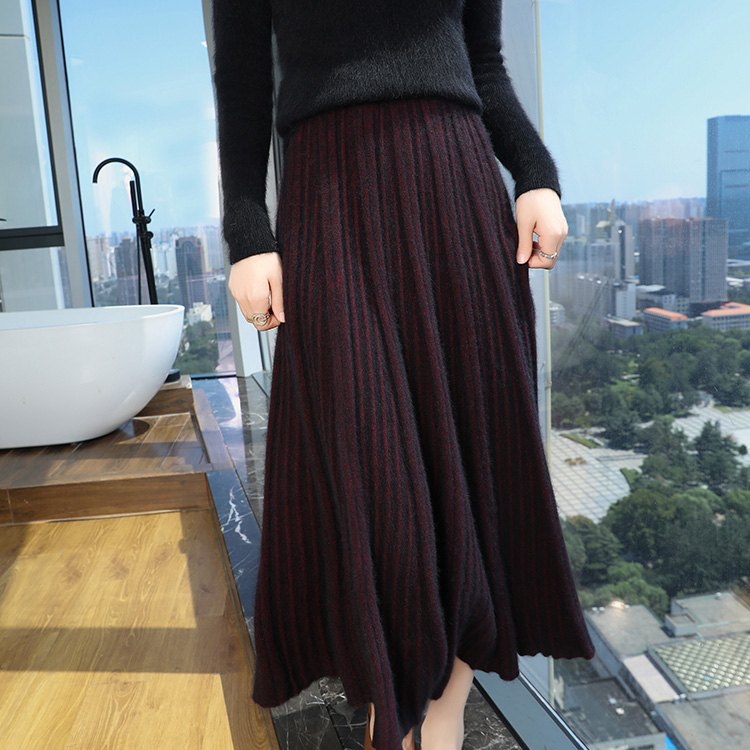 【精致拉绒-百褶裙】秋冬新款高腰显瘦半身裙
