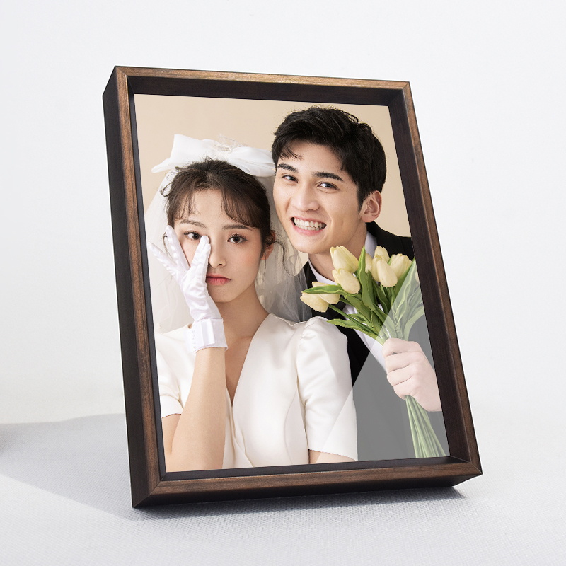 婚纱照相框摆台定制北欧简约结婚照全家福宝宝照客厅床头桌摆件