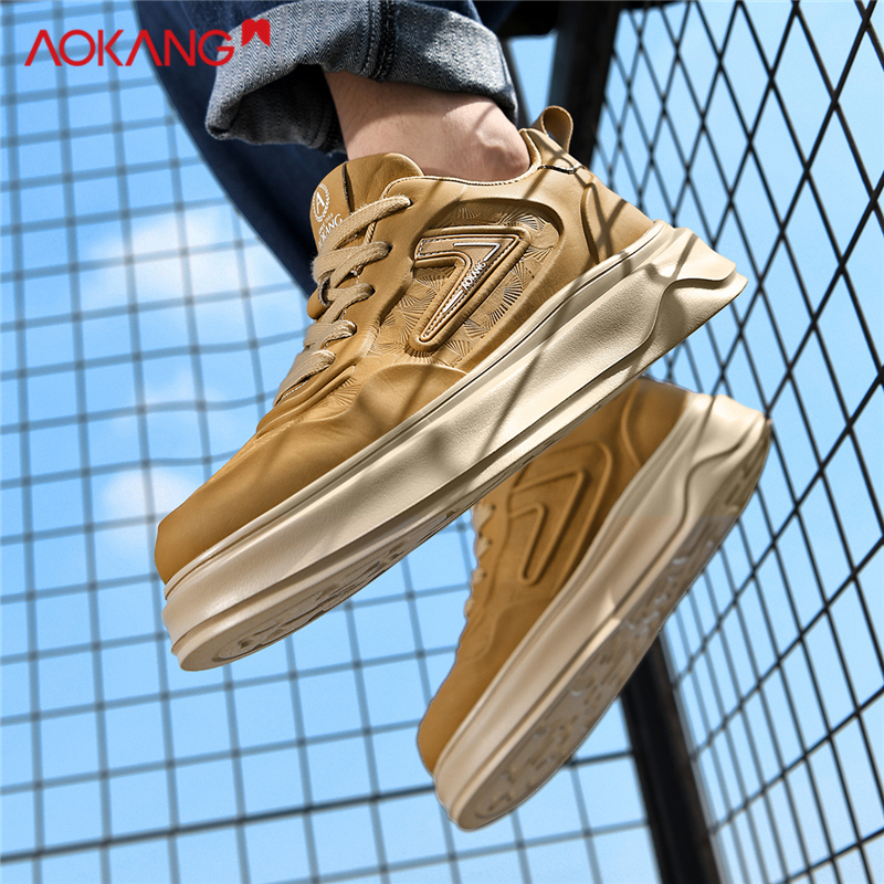 Aokang/奥康2025年秋冬男士时尚百搭透气潮鞋防滑耐磨工装板鞋