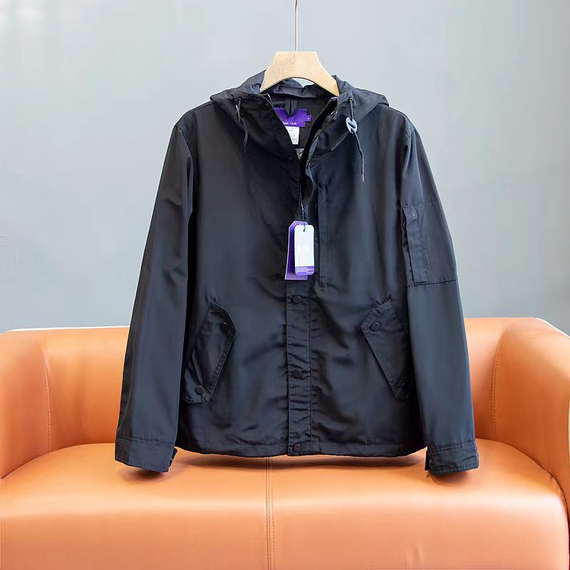 日系紫标 热反射内里 防风防水户外休闲宽松连帽夹克