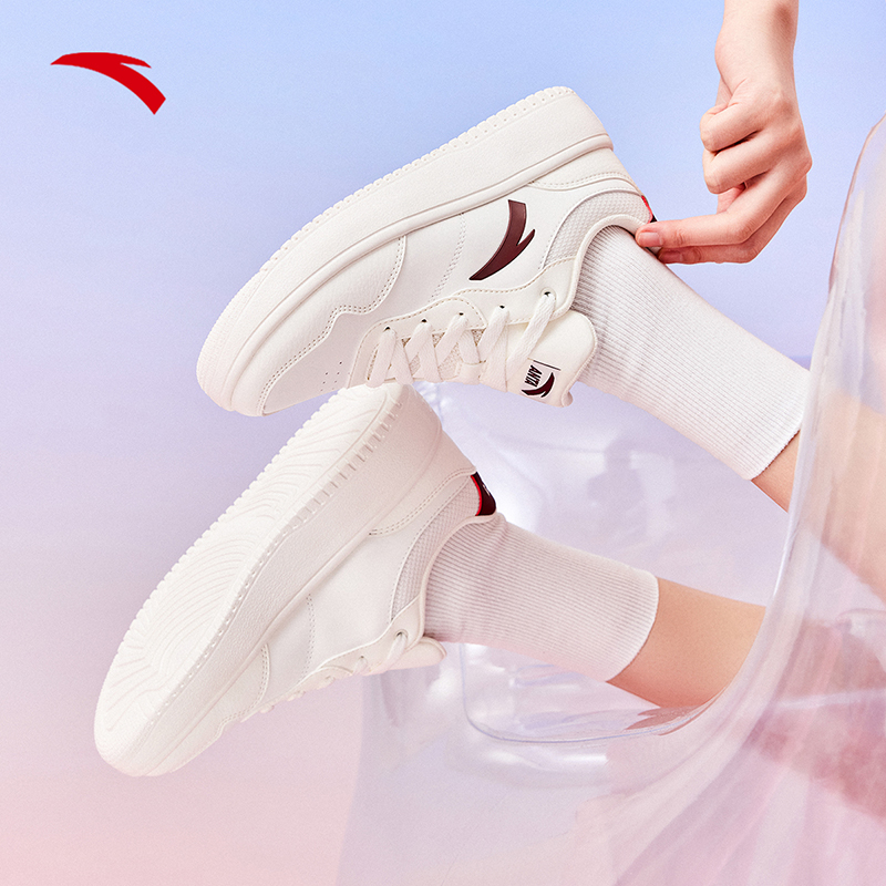 【安踏小白鞋】男女鞋2024春季新款轻便休闲鞋厚底板鞋鞋低帮鞋