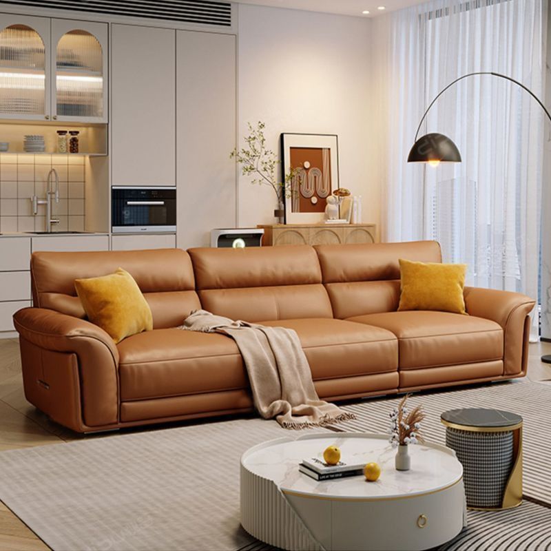 意式极简真皮沙发客厅简约头层牛皮轻奢现代2024新款皮艺沙发免洗