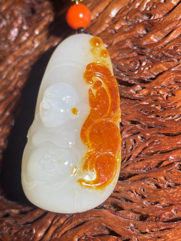 新疆和田玉籽料挂件弥勒佛