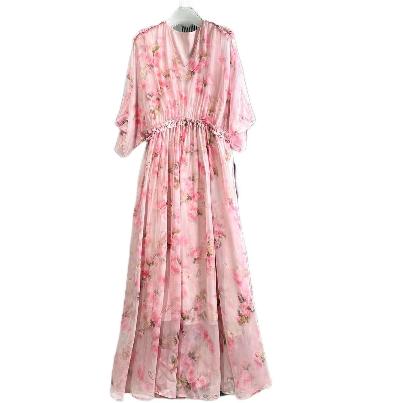 【2024-林姐真丝】重磅100桑蚕丝连衣裙Y23Q9042-6