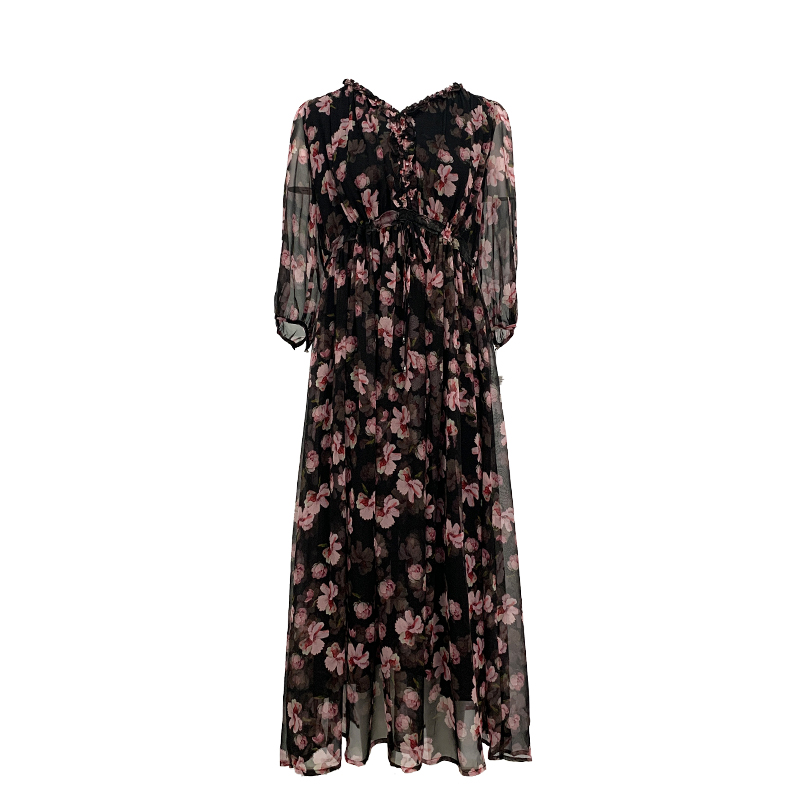 【2024-林姐真丝】重磅100桑蚕丝连衣裙Y24C9117-3