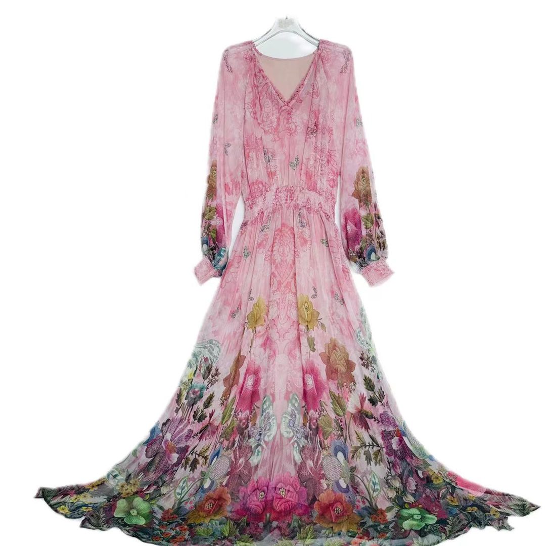 【2024-林姐真丝】重磅100桑蚕丝连衣裙Y24C9086-2