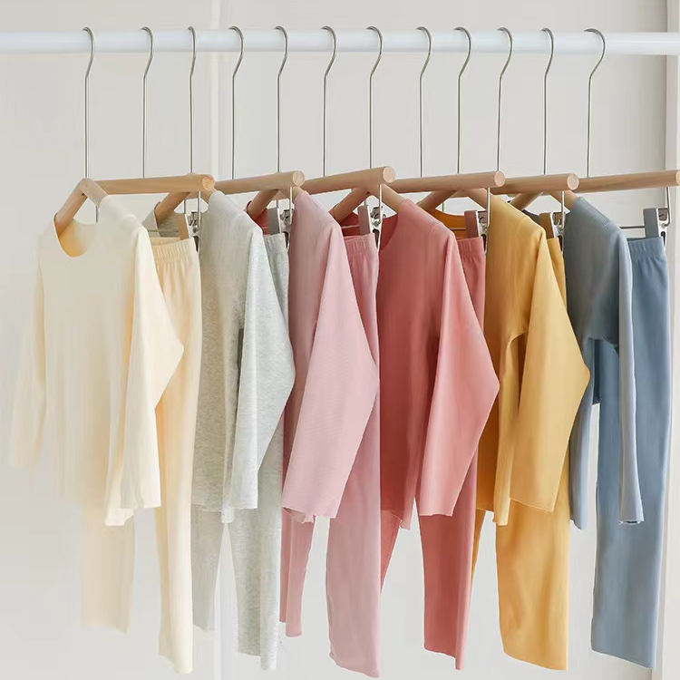 儿童无骨纯棉秋衣秋裤2025秋冬女大童保暖睡衣套装宝宝打底家居服