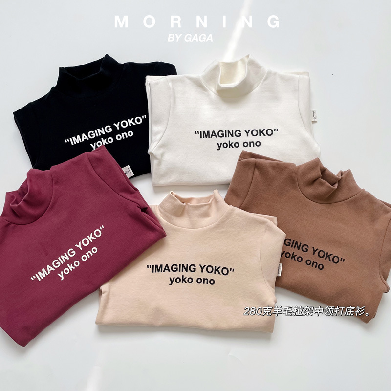 儿童纯棉打底T恤男女童儿童半高领T恤纯棉打底衫内搭宝宝纯棉秋衣