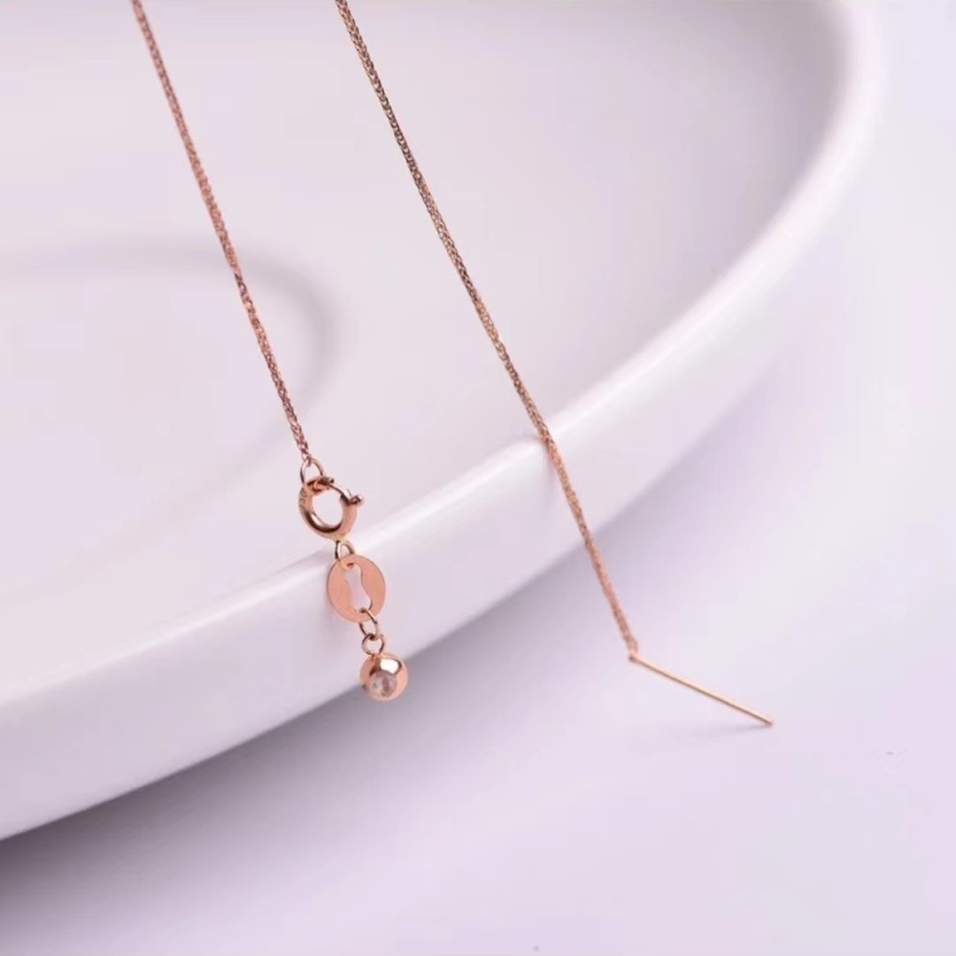 【金凤祥珠宝】年货节-银饰MGJ-S925银链玫瑰金色-可调节-只发一条