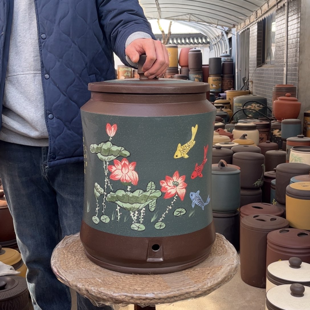 紫砂茶叶罐昔*龙头款